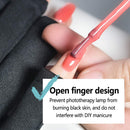 VOLLUCK 1 Pairs Anti-UV Shield Glove, UPF50+ Fingerless UV Protection Glove for UV and LED Manicure Lamps Dryer Nail Art Skin Care Glove (Black) VOLLUCK