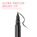 Beauty For Real Finish Line Liquid Eyeliner, Jet Black - 24-Hour Wear - Highly Pigmented, Transfer-Resistant, Waterproof Formula - Ultra-Precise Brush Tip - 0.05 oz Beauty For Real