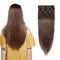 Clip in 100% Remy Human Hair Extensions 8''-24'' Full Head 8pcs 18clips Short Soft Silky Straight for Women Beauty 65g 8" / 8 inch #4 Medium Brown MY-LADY