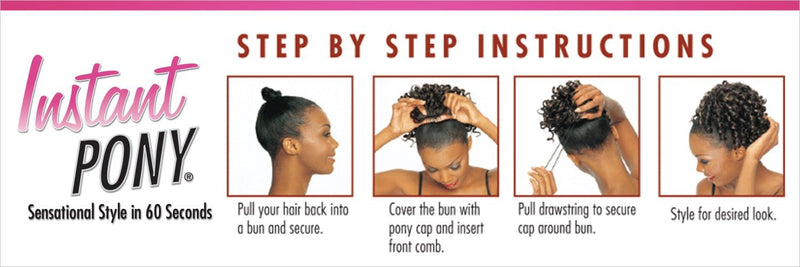 Sensationnel Synthetic Hair DrawString Ponytail Instant Pony Natural Afro 10" (1B) Sensationnel