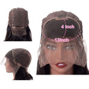 13x4 Lace Front Wigs Human Hair Straight Frontal Glueless Wig Pre Plucked for Black Women BLY 150% Density Brazilian Virgin Hair 18 Inch Natural Color BLY