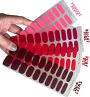 GELMATE Semicured Gel Nail Stickers UV/LED Lamp Required 20 Real Gel Nail Polish Wraps Bright Pink GelMate