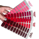 GELMATE Semicured Gel Nail Stickers UV/LED Lamp Required 20 Real Gel Nail Polish Wraps Bright Pink GelMate