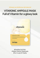 SNP PREP - Vitaronic Ampoule Korean Sheet Mask - Nourishing & Moisturizing Effects for All Skin Types - 10 Sheets - Best Gift Idea for Mom, Girlfriend, Wife, Her, Women SNP Shining Nature Purity Store