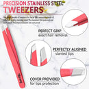 Tweezers for Women - Slant Tweezers - Tweezers Precision - Professional Eyebrow Tweezers - Durable Tweezer for Facial Hair Removal and Brow Shaping WERONY Store