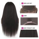 Nadula Brazilian Yaki Kinky Straight Wig 150% Density Free Part 13×4 Lace Front Remy hair wigs 8-24 Inch Natural Color Lace Front Human Hair Wigs (12inch) Nadula Store