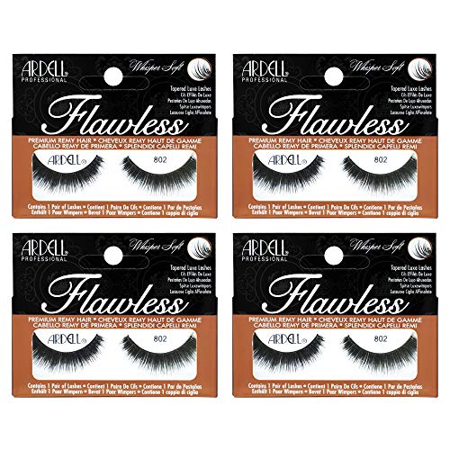Ardell False Eye Lashes Flawless 802 Black (4 Pack) Ardell