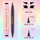 Liquid Eyeliner and Eyeliner Stamp - iMethod Waterproof Eye Makeup, Eye Liner & Winged Eyeliner Stamp, Perfect Cat Eye in Seconds, Long-Lasting, 2 Counts iMethod