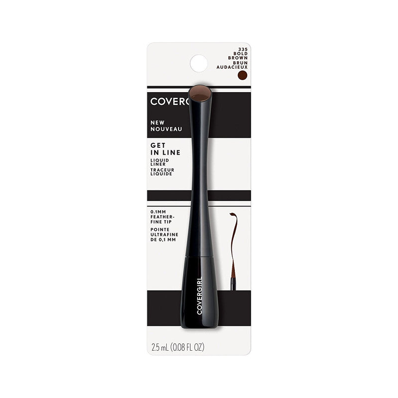 COVERGIRL Get In Line Liquid Eyeliner, Bold Brown, 0.04 Pound COVERGIRL