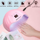 Modelones Poly Extension Gel Nail Kit - 6 Colors with 48W Nail Lamp Slip Solution Rhinestone Glitter All In One Kit for Nail Manicure Beginner Starter Kit DIY at Home Kit Gift modelones