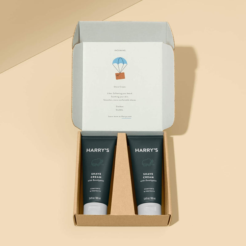 Harry's Shaving Cream - Shaving Cream for Men with Eucalyptus - 2 pack (3.4 oz) Harry's