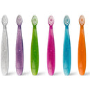 RADIUS Totz Toothbrush Extra Soft Brush BPA Free & ADA Accepted Designed for Delicate Teeth & Gums for Children 18 Months & Up - Blue Coral Yellow - Pack of 3 RADIUS