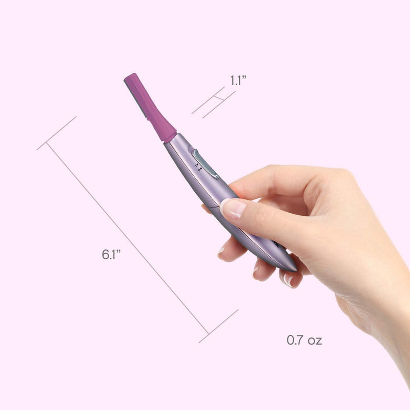 Panasonic Facial Hair Trimmer for Women ES2113PC, with Pivoting Head and Eyebrow Trimmer Attachments, Dry Use, Battery-Operated Panasonic