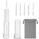 Cordless Water Flosser H2oflossTeeth Pick, [2020 Newest] High Pulse Rechargable Portable Oral Irrigator for Travel, Braces & Bridges Care, IPX7 Waterproof with 5 Interchangeable Jet Tips, White H20floss