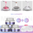 Morovan Builder Gel for Nails 3 colors 1oz LED/U V Gels Clear Pink White Strengthen Nail Extension Gel Nail Art Manicure Set with Nail Forms Morovan Store