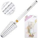 3/32" Two Way Volcano Nail Carbide Bit for Right or Left Handed Drill Machine User - Fastest Safety Remove Acrylic Gel (Double Coarse - 2XC, SILVER) PANA