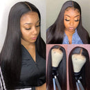 ISEE Hair 4x4 Lace Front Wigs Human Hair For Black Women Brazilian Straight Human Hair Lace Closure Wigs 180% Density Pre Plucked With Baby Hair Natural Color (24 Inch, Straight Human Hair Wigs) ISEE Store