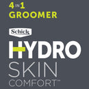 Schick Hydro Skin Comfort Beard Groomer, 4-in-1 Power Razor and Trimmer for Men, 1 Handle and 5 Refills Schick