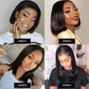 Short Bob Wigs Human Hair 4x4 Lace Closure Wigs Brazilian Virgin Straight Human Hair Bob lace Front Wigs for Black Women Pre Plucked with Baby Hair Natural Color (10 inch, 150% Density) CAITLYN