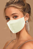 2 Layer Fashion Silk Face Masks Reusable for Women Washable Face Scarf Adjustable Bandanas Unisex,white Eaureum