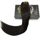 GOO GOO Hair Extensions Dark Brown Clip in Human Hair Extensions 120g Straight Natural Hair Extensions Thick Clip in Remy Extensions 20 Inch GOO GOO Store