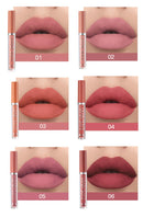 6 Colors Matte Liquid Lipstick Makeup Set, Matte Velvety Long-Lasting Wear Non-Stick Cup Not Fade Waterproof Lip Gloss (B) Topcent