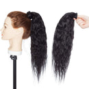16 Inches Wrap Around Human Hair Ponytail Extensions 100% Remy Human Hair Long Corn Wave Curly With Comb Clip in One Piece Pony Tail Extensions For Girl Lady Women