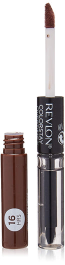 Revlon ColorStay Overtime Lipcolor, Dual Ended Longwearing Liquid Lipstick with Clear Lip Gloss, with Vitamin E in Nude, No Coffee Break (570), 0.07 oz REVLON