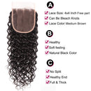 Water Wave Bundles With Closure Free Part Wet and Wavy Unprocessed Virgin Human Hair 100% Human Hair Extensions Water Wave Closure Laritaiya (20 22 24 26+18) Laritaiya Store