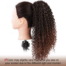 Vigorous Curly Ponytail Extension for Women Brown Color Drawstring Ponytail Curly for African Women Short Afro Kinky Ponytail Extension.(4