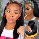 Subella Straight Headband Human Hair Wigs 150% Density Brazilian Virgin Hair Machine Made None Lace Front Wigs Human Hair for Black Women 22inch Subella