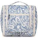 Hanging Travel Toiletry Bag Cosmetic Make up Organizer for Women and Men (Large, Blue Leaf) Narwey