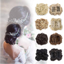 Messy Bun Hair Piece with Combs Clip in Bun Scrunchie Juva Bun Dish Fluffy Wavy Hair Updo Easy Stretch Big Chignon Short Ponytail Hairpiece for Women Dark Black Benehair Store