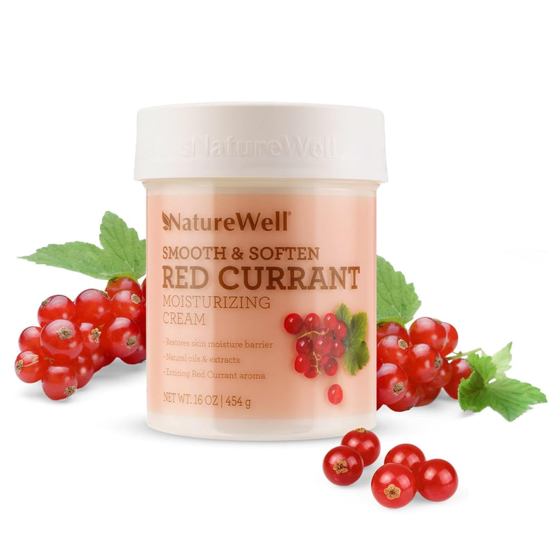 NATURE WELL Red Currant Smooth & Soften Moisturizing Cream For Face, Body, & Hands, Infused With Natural Oils & Extracts, Restores Skin Moisture Barrier, 16 Oz. Infinity Warehouse