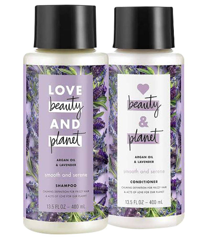 Love Beauty and Planet Argan Oil and Lavender Smooth and Serene Shampoo and Conditioner Set, 13.5 Ounces each Love Beauty And Planet Store