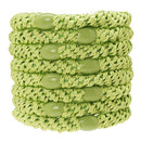 L. Erickson Grab & Go Ponytail Holders, Lime, Set of Eight - Exceptionally Secure with Gentle Hold L. Erickson