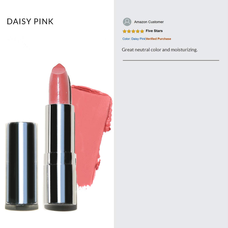 True + Luscious Super Moisture Lipstick - Vegan and Cruelty Free, Non Toxic Formula - 0.12oz, Shade: Daisy Pink True + Luscious
