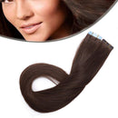 Benehair Human Hair Tape in Remy Hair Extensions Highlighted Medium Brown