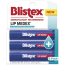 Blistex Lip Medex Medicated Lip Balm, 24 Hr Moisture, 0.15 oz, 3 Count Infinity Warehouse