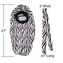 Sent Hair Extra Long Satin Bonnet for Women Silky Sleep Cap Double Layer Long Hair Bonnet for Braids,Curly,Long Hair- Soft Elastic Band,Black & White Pattern sent hair
