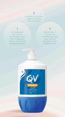 QV Cream with 10% Glycerin (1050g) Rich Protective Moisturiser for Sensitive, Dry Skin, Fragrance Free, Noncomedogenic Body Cream, Hydrating Skin Care for Eczema, Psoriasis, Dermatitis, Pump Bottle Infinity Warehouse