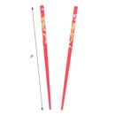 Set of Wooden Hair Sticks With Chinese Dragon Chopsticks - Red Motique Accessories