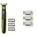 Philips Norelco OneBlade hybrid electric trimmer and Replacement Blade, 3 Count Philips Norelco