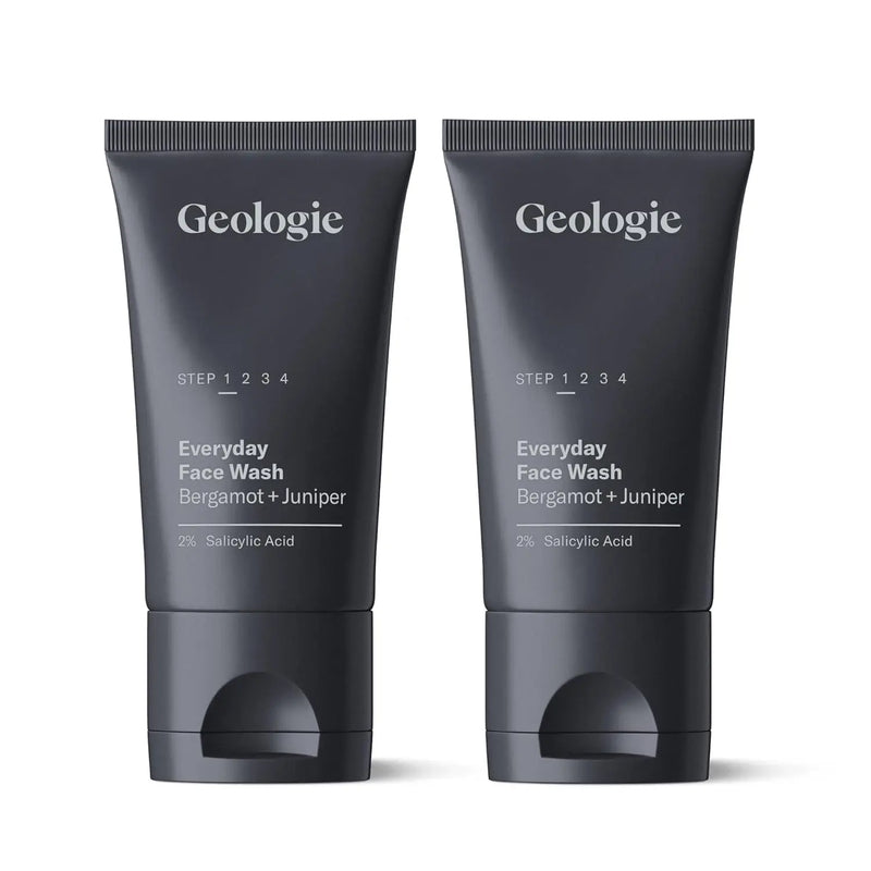 Geologie Daily Face Wash for Sensitive Skin | Fragrance-Free Facial Cleanser for Men & Women | Acne & Oil Control | Non-irritating, Gentle Cleansing & Soothing Face Wash | 2-Pack Infinity Warehouse