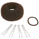 Mia Bun Ease Bun Styling Tool, Bun Maker Kit, Sock Method Easiest, Large 4", Brown, for Women, Girls, Dance, Ballet, Dress Up Mia