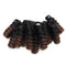 Benehair Saniya Curly Crochet Hair Ombre Synthetic Jumpy Wand Toni Curl Crochet Hair for Black Women 10 inch Two Tones Spiral Curls Jamaican Bouncy Twist Braiding Hair 3 packs Black to Light Auburn Benehair