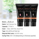 Makartt Poly Nail Gel Kit Clear Soft Pink Nude Nail Extension Builder Enhancement Gel with Slip Solution Trail Kit DIY Nail Art Equipment Set for Beginner P-68 Makartt