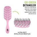Wet Brush Go Green Hair Detangler Brush, Pale Pink, Exclusive Ultra-Soft IntelliFlex Bristles Glide Through Tangles with Ease for All Hair Types, No Split Ends and Pain-Free for Wet or Dry, 10.15" Wet Brush