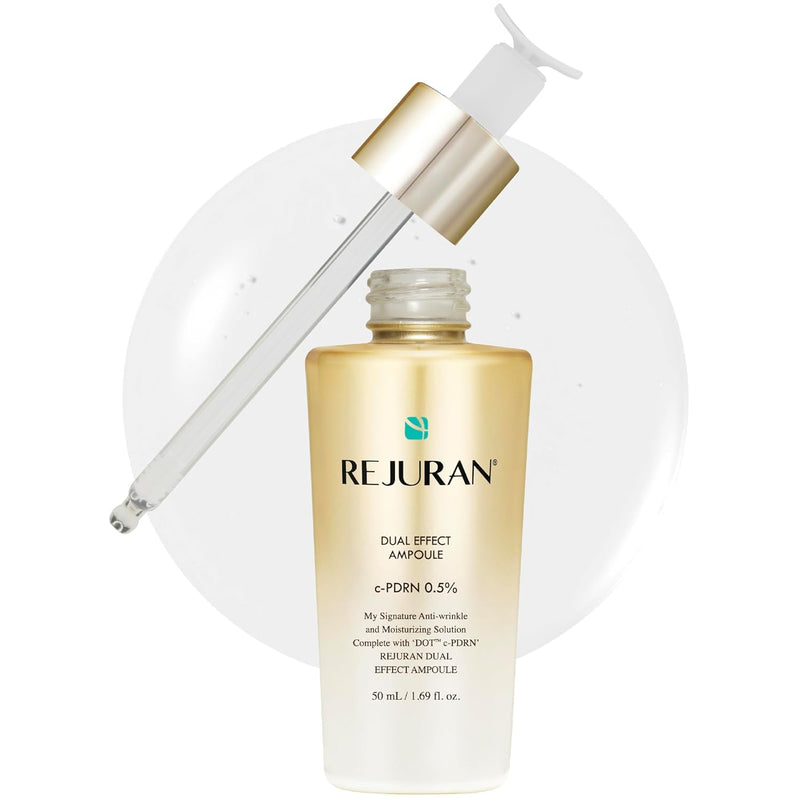 REJURAN® Dual Effect Ampoule, DOT DUAL c-PDRN® - Salmon DNA Face Serum for Deep Rejuvenation, Wrinkle Care, Firming, Skin Elasticity with Visible Anti-Aging Results. Korean Skincare (1.01 fl oz) Infinity Warehouse