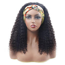 VSHOW Headband Human Hair Wigs 180% Density Kinky Curly None Lace Front Wigs for Black Women Glueless Machine Made Wigs 16Inch V SHOW